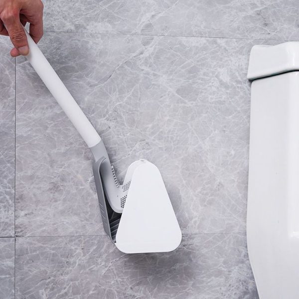 Golf Toilet Brush With Self-Opening And Closing Water-Proof Base (White) - Image 6