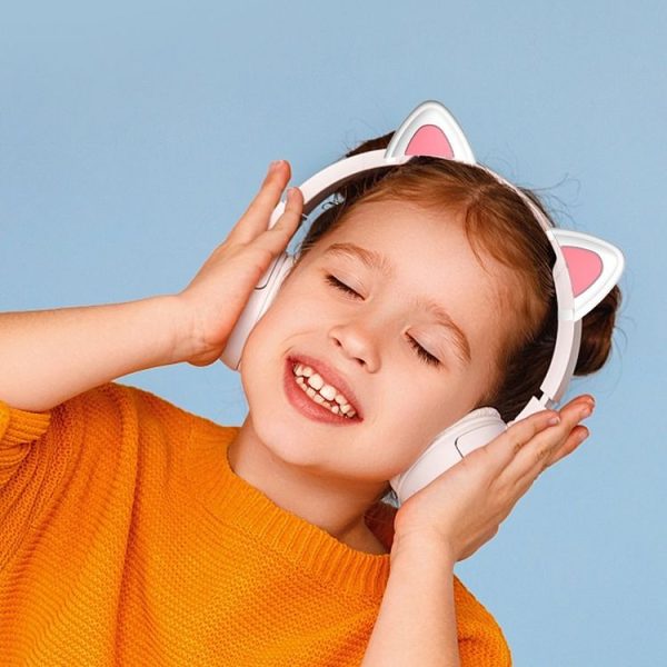 T6 Cute Cat Ear Decoration for Headphones (White) - Image 6