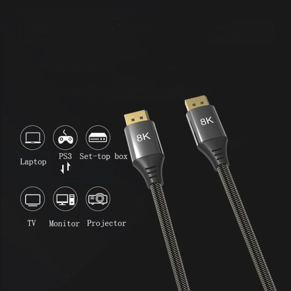 1m DP1.4 Version 8K DisplayPort Male to Male Computer Monitor HD Cable - Image 5