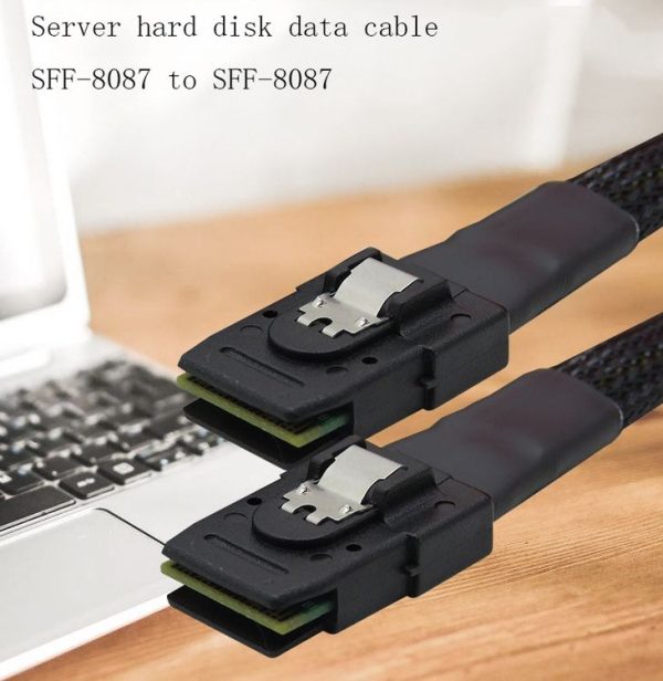 SAS36P SFF-8087 to SAS36P Cable Motherboard Server Hard Disk Data Cable, Color: Black 1m - Image 5