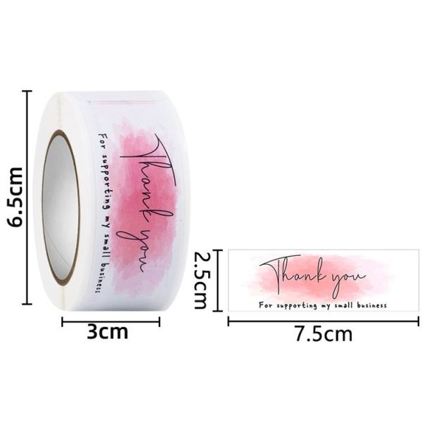 Rectangle Thank you for Your Order Sticker Seal Label, Size: 2.5x7.5cm (HA123) - Image 3