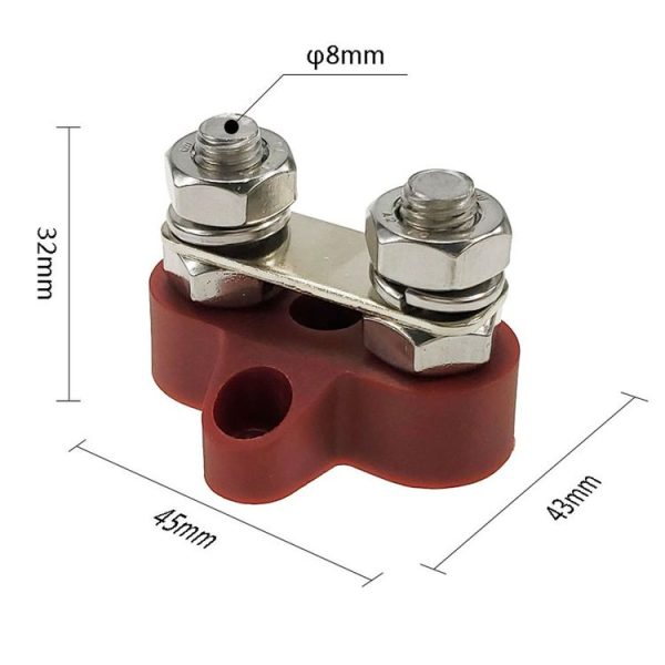 Double Terminal Block Spiral Fixed Wire Connector, Color: M8 Red - Image 3