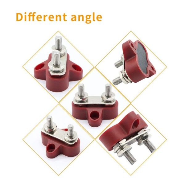 Double Terminal Block Spiral Fixed Wire Connector, Color: M6 Red - Image 4