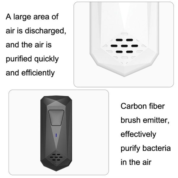 CT02 Negative Ion Air Purifier Pet Deodorant Removal Cleaner, Product specifications: EU Plug (Black) - Image 3