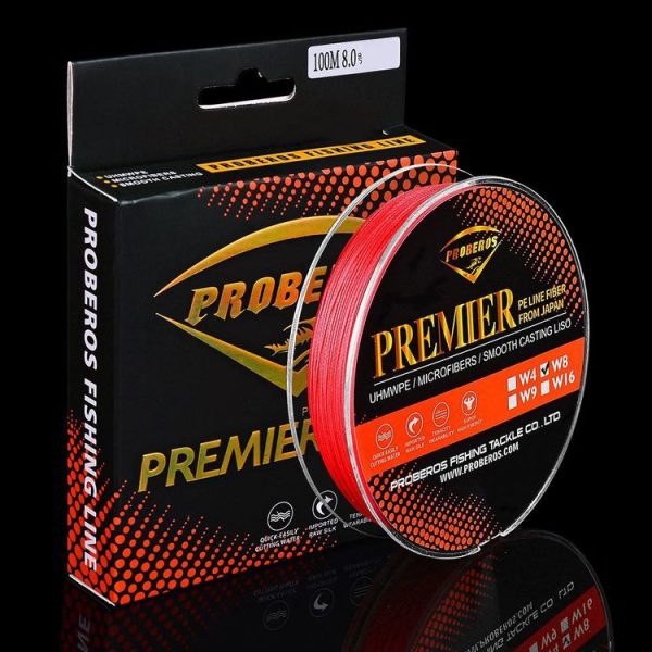 PROBEROS 8 Edited 100M Majestic Horse Fish Line, Line number: 0.6 / 8LB (Red)