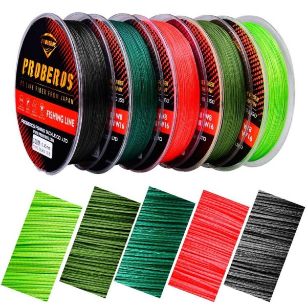 PROBEROS 8 Edited 100M Majestic Horse Fish Line, Line number: 0.6 / 8LB (Red) - Image 2