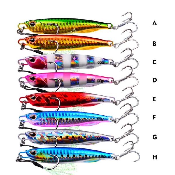 2 PCS PROBEROS LF103 Simulation Metal Sea Fishing Bait, Specification: 50g (A With Hook) - Image 2