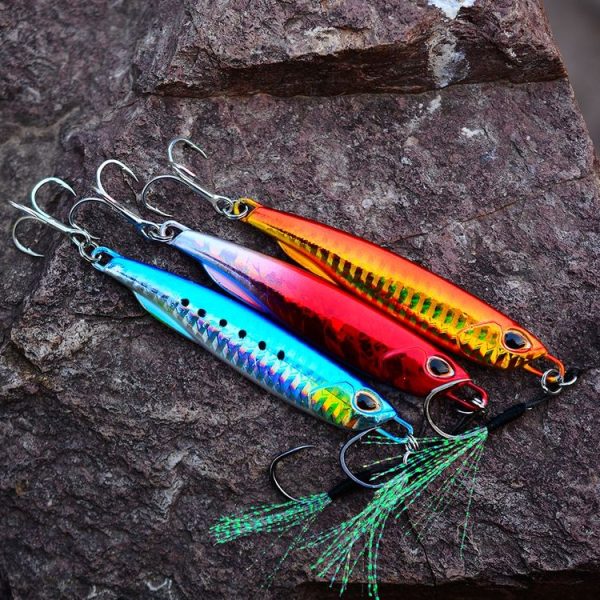 2 PCS PROBEROS LF103 Simulation Metal Sea Fishing Bait, Specification: 50g (A With Hook) - Image 6