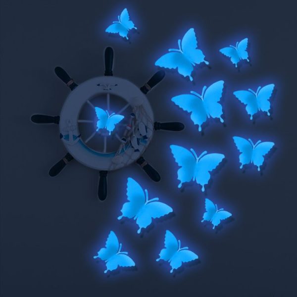 YG005 3D Stereo Butterfly Luminous Wall Sticker (Blue) - Image 2