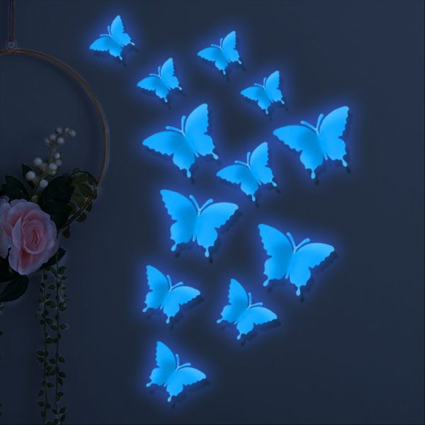 YG005 3D Stereo Butterfly Luminous Wall Sticker (Blue) - Image 4