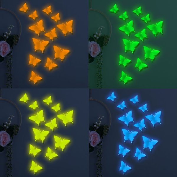 YG005 3D Stereo Butterfly Luminous Wall Sticker (Blue) - Image 5