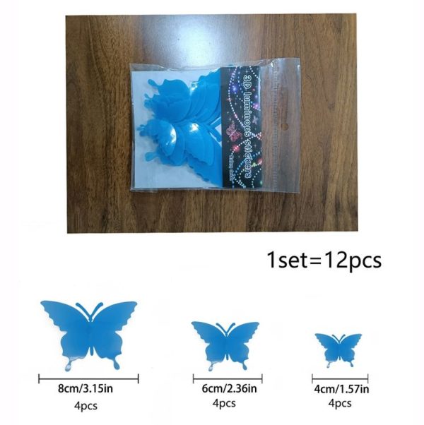 YG005 3D Stereo Butterfly Luminous Wall Sticker (Blue) - Image 6