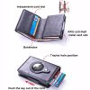 RFID Automatic Pop-Up Card Holder Multi-Function Locator Wallet For AirTag (Black) - Image 5