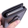 RFID Automatic Pop-Up Card Holder Multi-Function Locator Wallet For AirTag (Black) - Image 6