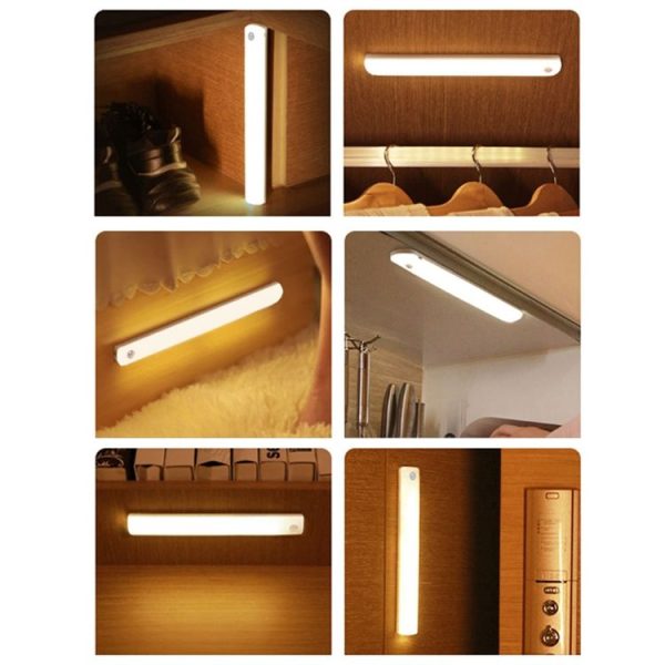 Magnetic Rechargeable Cabinet Bedside Human Body Induction Lamp, Specification: 600 mAh With Switch 25cm (White Light) - Image 3