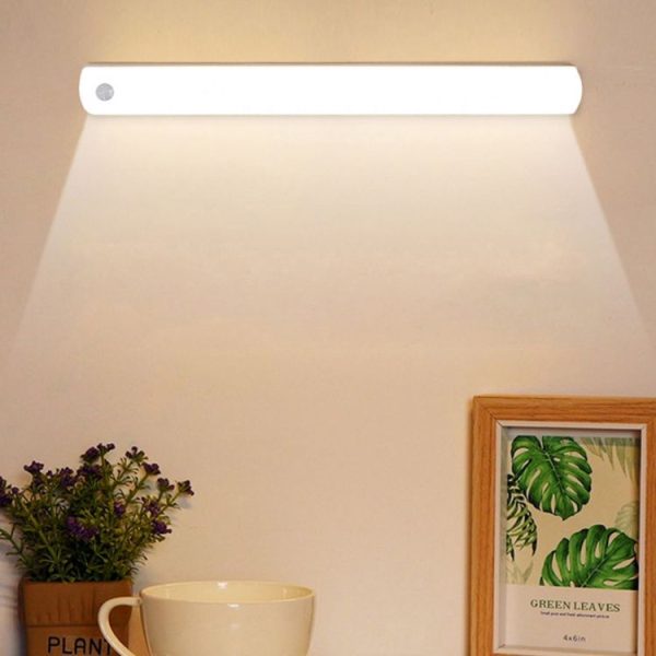 Magnetic Rechargeable Cabinet Bedside Human Body Induction Lamp, Specification: 900 mAh With Switch 35cm (White Light)