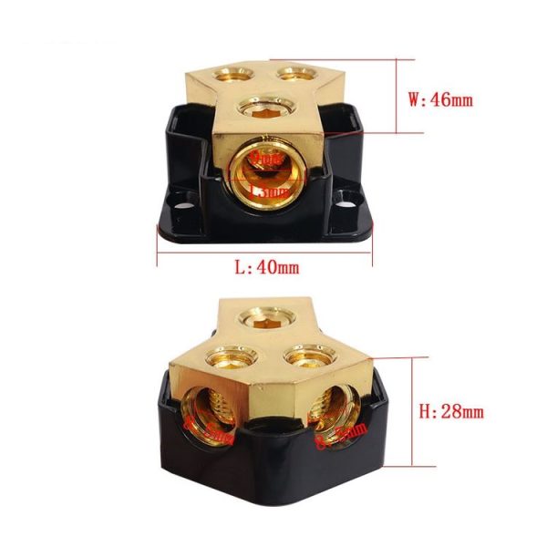 DB31 Car Audio Amplifier Modified Insurance 1 Point 2 Splitter, Specification: Copper - Image 3