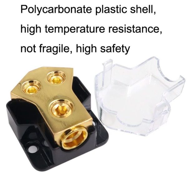 DB31 Car Audio Amplifier Modified Insurance 1 Point 2 Splitter, Specification: Copper - Image 5