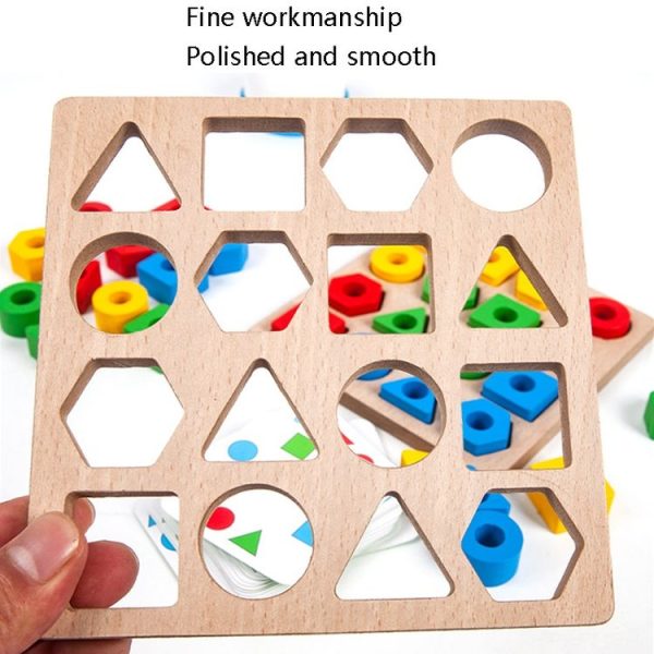 Geometric Figures Matching Blocks Children Puzzle Toy For Single - Image 5