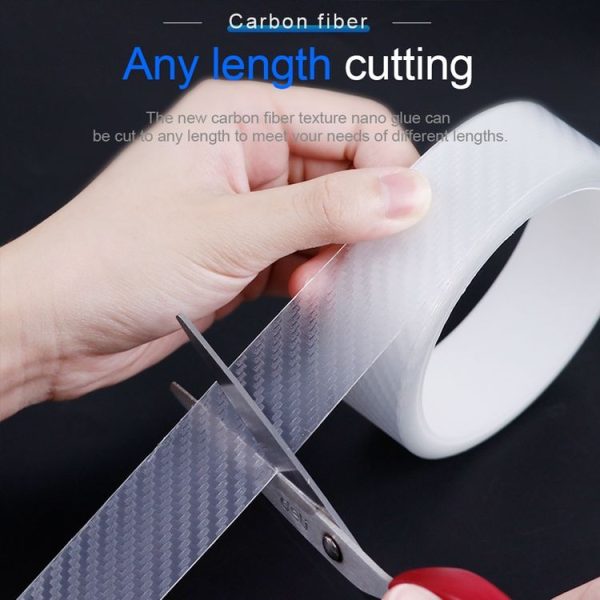 7cm x 5m Car Carbon Fiber Bumper Anti-Collision Strip - Image 4