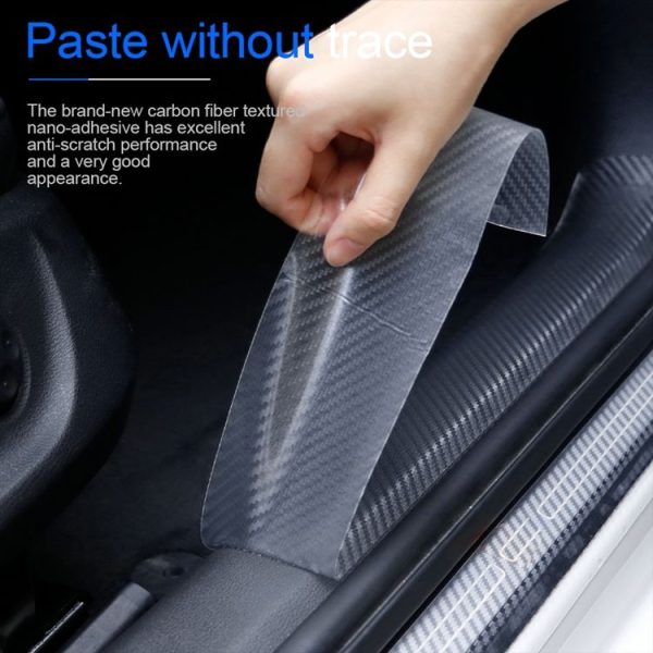 7cm x 5m Car Carbon Fiber Bumper Anti-Collision Strip - Image 5