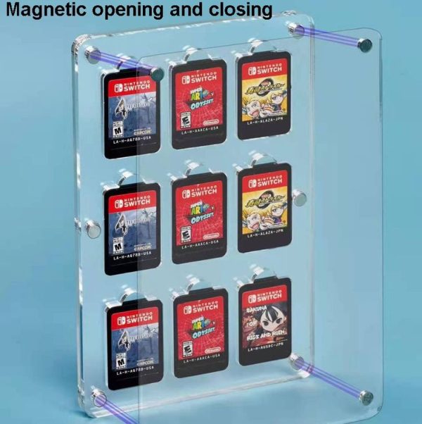 27 Grid Transparent Crystal Magnetic Game Card Storage Box For Switch - Image 3