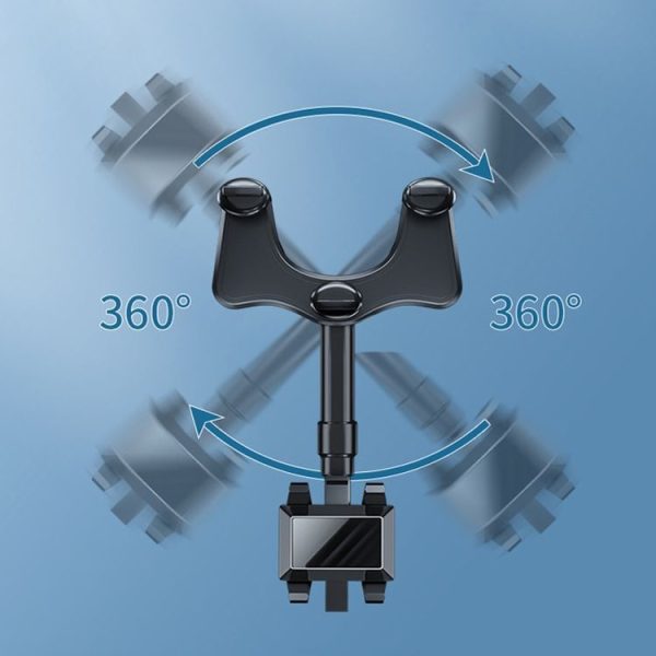 ZJ099 360 Degree Rotating Car Rearview Mirror Phone Holder (Classic Black) - Image 5
