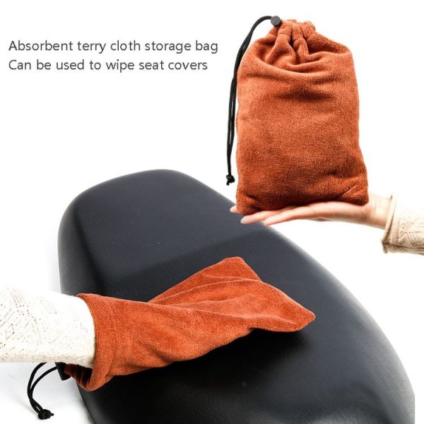 MC1004 Motorcycle Sun Protection Dustproof Rain Seat Cover, Specification: XL (Black) - Image 5