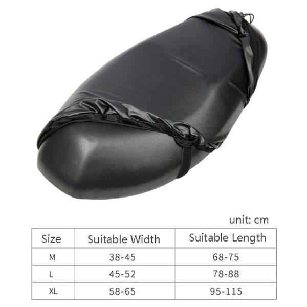 MC1004 Motorcycle Sun Protection Dustproof Rain Seat Cover, Specification: XL (Black) - Image 7