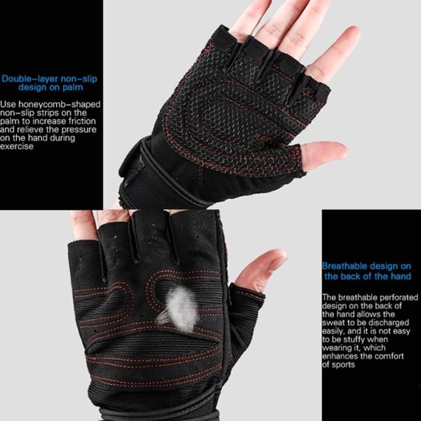ST-2120 Gym Exercise Equipment Anti-Slip Gloves, Size: XL (Red) - Image 5