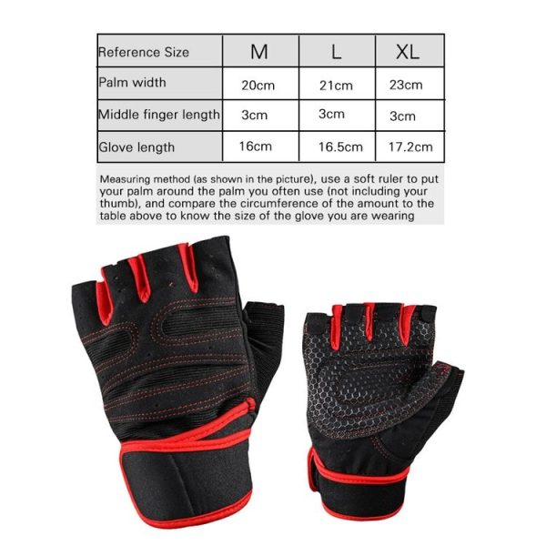 ST-2120 Gym Exercise Equipment Anti-Slip Gloves, Size: XL (Red) - Image 7