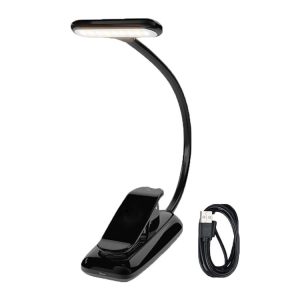 8021 Mini Book Clip Light LED Music Score Eye Protection Reading Lamp (Black)