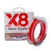NON-FADE X8 150m 8 Code PE Pish Line, Line number: No. 3.0 (Red)