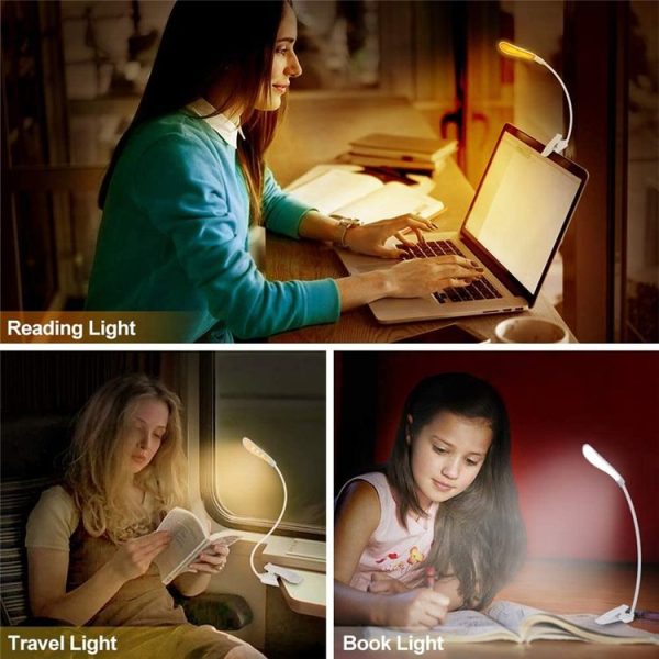 8027D-2 7 Beads LED Eye Protection Reading Folding Book Clip Light (Black) - Image 7