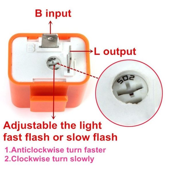 Motorcycle LED Turn Signal Relay (Fresh Orange) - Image 4