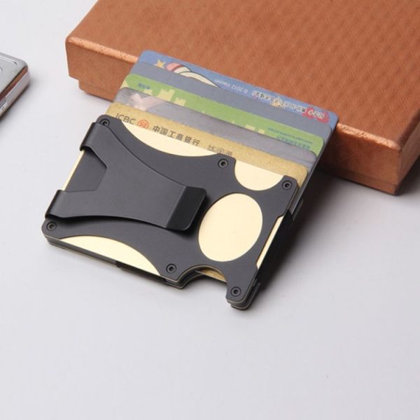 RFID Anti-Degaussing Anti-Theft Metal Wallet (Gold) - Image 3