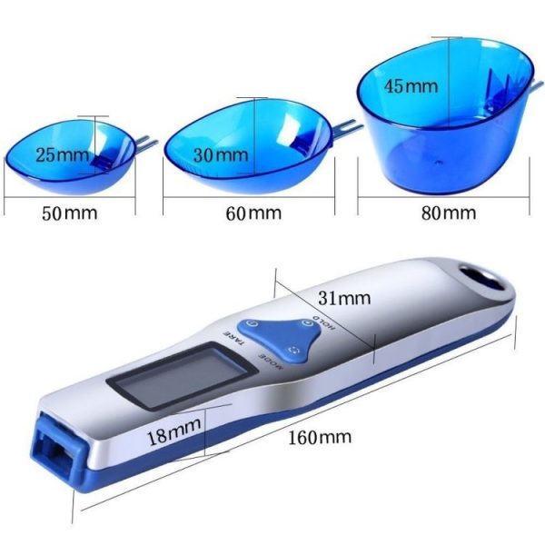 300g / 0.1g Kitchen Scale Electronic Measuring Spoon Scale With Three Spoons - Image 3