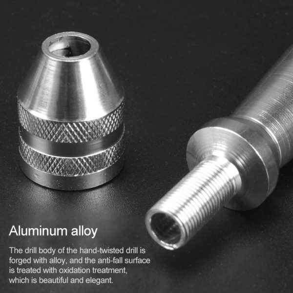 Hand Twist Drill + 10 Drills Aluminum Slloy Hand Drill Punch - Image 6
