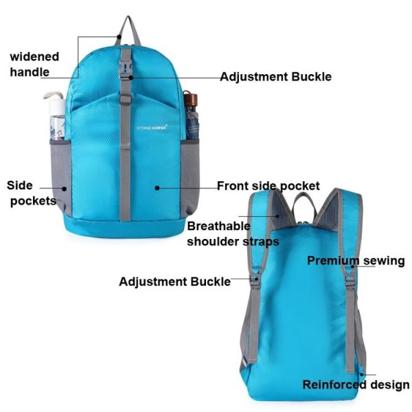 Stone Horse Outdoor Waterproof Folding Travel Backpack (Orange) - Image 3