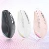 Fmouse M303 2400DPI Bluetooth&2.4G Dual Modes Rechargeable RGB Mouse (Gray) - Image 2