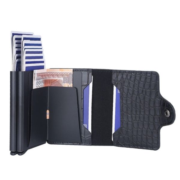 Baellerry K9171 RFID Anti-Magnetic Card Holder Crocodile Pattern Card Holder (Red) - Image 4