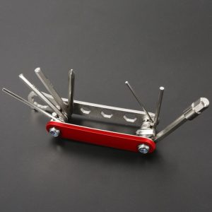 Bicycle 12 In 1 Portable Repair Tool (Red)