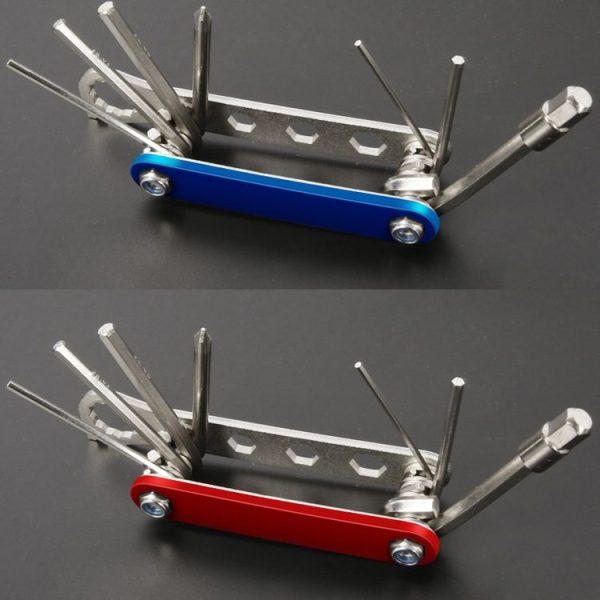 Bicycle 12 In 1 Portable Repair Tool (Red) - Image 2