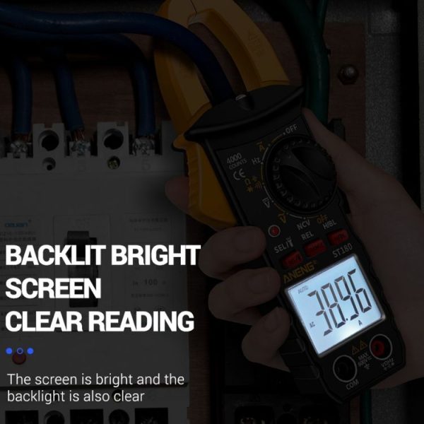 ANENG ST180 Digital Display Clamp AC & DC Intelligent Voltage Multimeter (Yellow) - Image 6