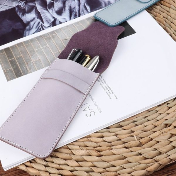 Vintage Pure Handmade Fog Wax Pencil Case, Size: Large (Black) - Image 5