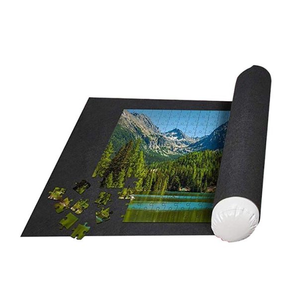Solid Felt Jigsaw Puzzle Organizer Mat, Specification: 26 x 46 inch (Black-No Printed-Single) - Image 6