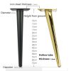 LH-ZT-0001 Cone Round Tube Furniture Support Legs, Style: Straight Cone Height 10cm (Black Gold) - Image 4