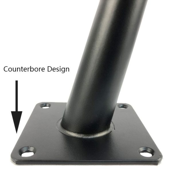 LH-ZT-0001 Cone Round Tube Furniture Support Legs, Style: Straight Cone Height 10cm (Black Gold) - Image 6