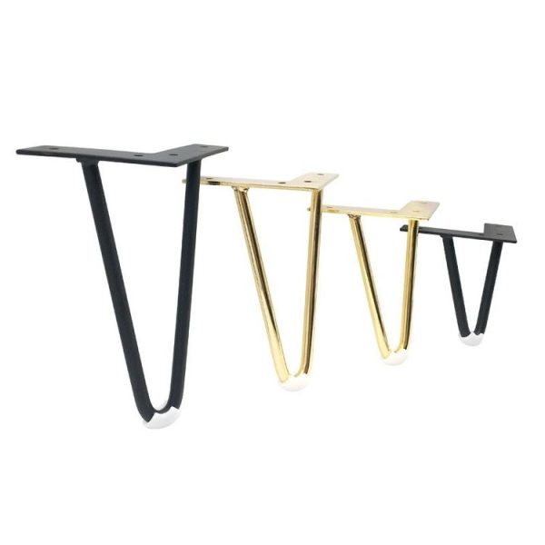 LH-S0006 Metal Furniture Support Legs, Height: 12cm (Black Gold) - Image 2