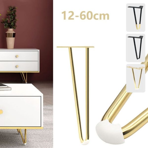 LH-S0006 Metal Furniture Support Legs, Height: 12cm (Black Gold) - Image 6